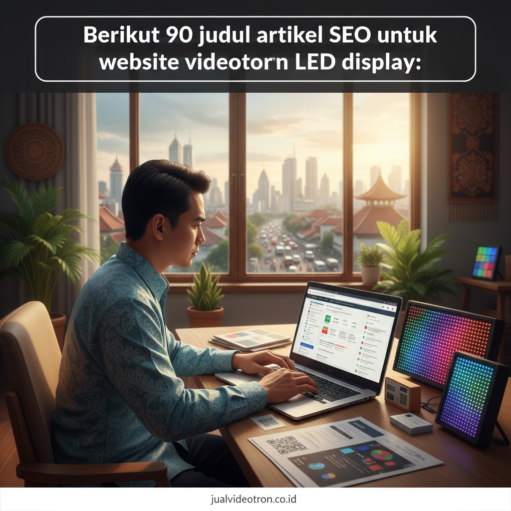 Berikut 90 judul artikel SEO untuk website videotron LED display: - ilustrasi