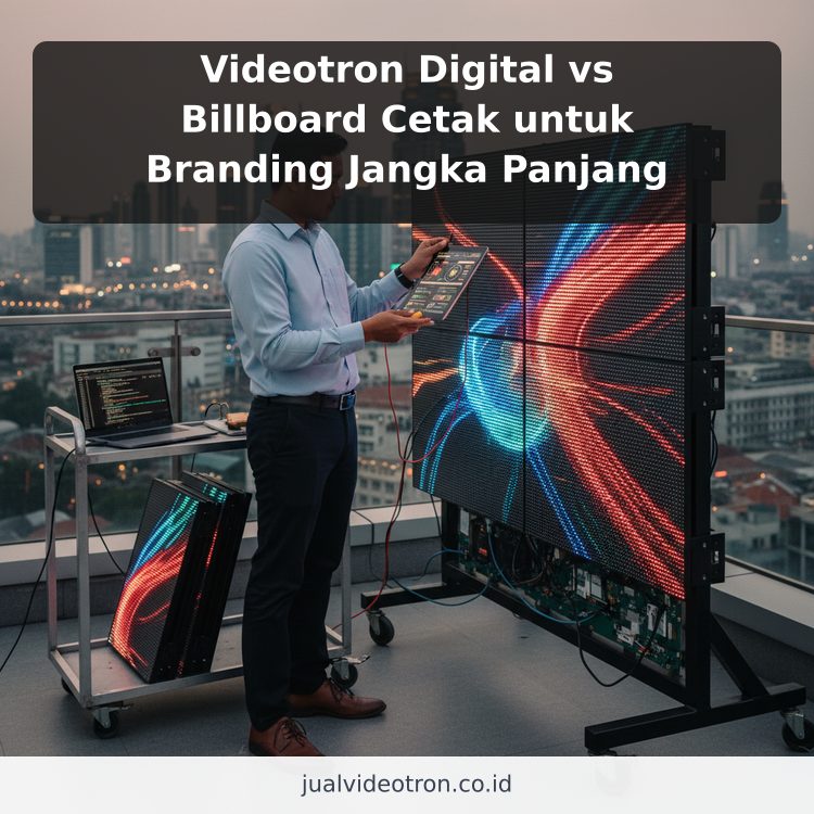 Videotron Digital vs Billboard Cetak untuk Branding Jangka Panjang ilustrasi