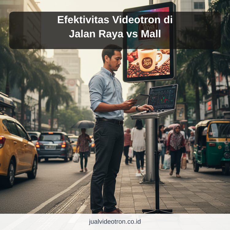 Efektivitas Videotron di Jalan Raya vs Mall ilustrasi