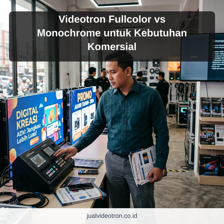 Videotron Fullcolor vs Monochrome untuk Kebutuhan Komersial