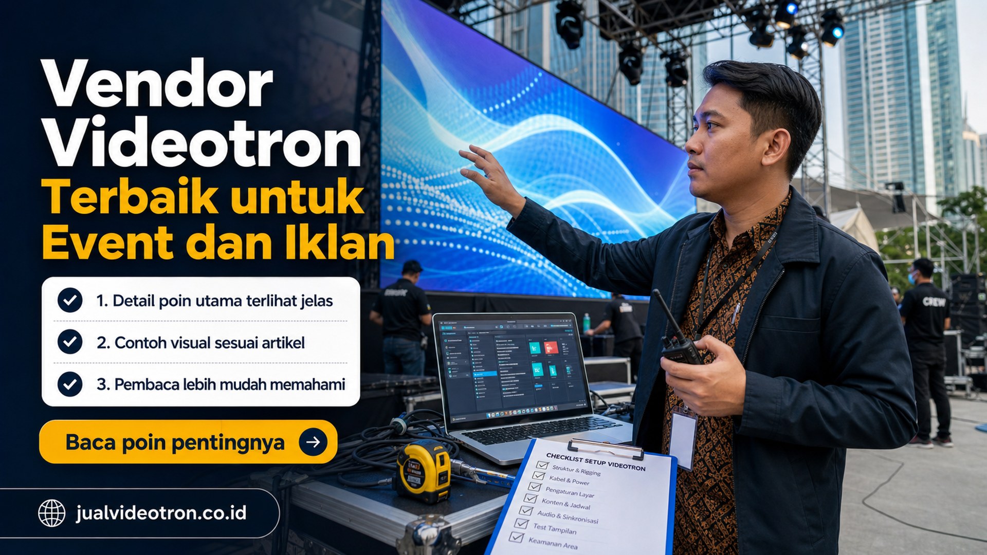 Ilustrasi Vendor Videotron Terbaik untuk Event dan Iklan