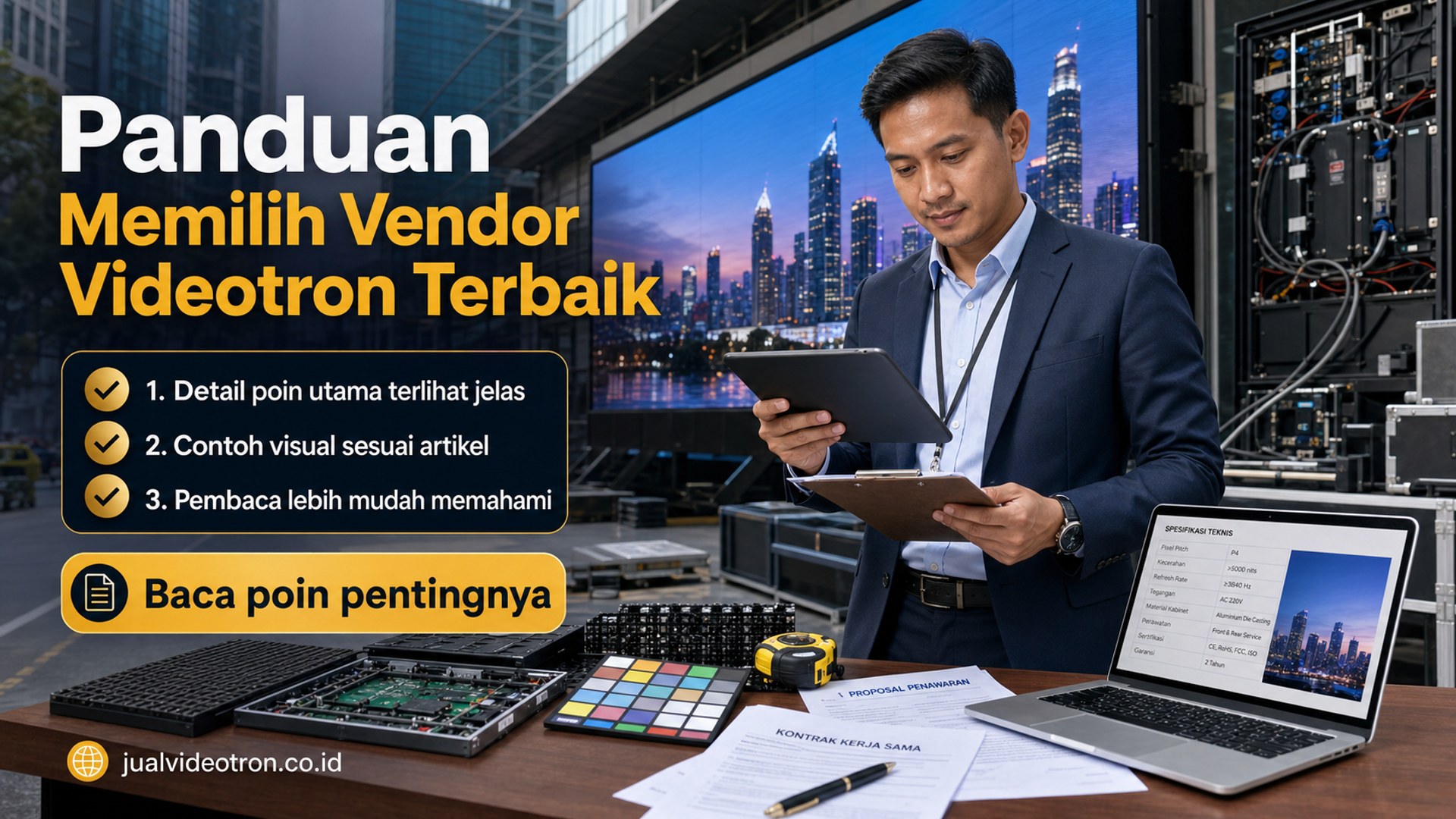 Ilustrasi Panduan Memilih Vendor Videotron Terbaik