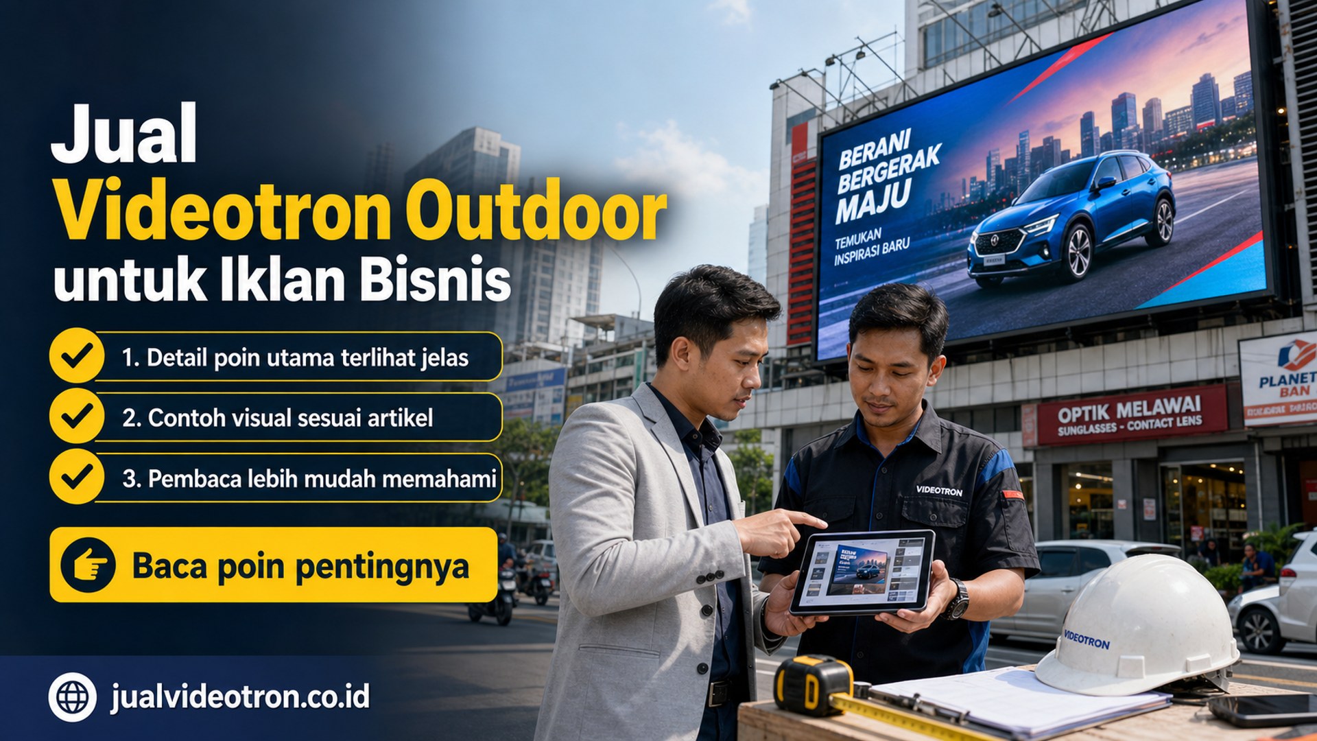 Ilustrasi Jual Videotron Outdoor untuk Iklan Bisnis