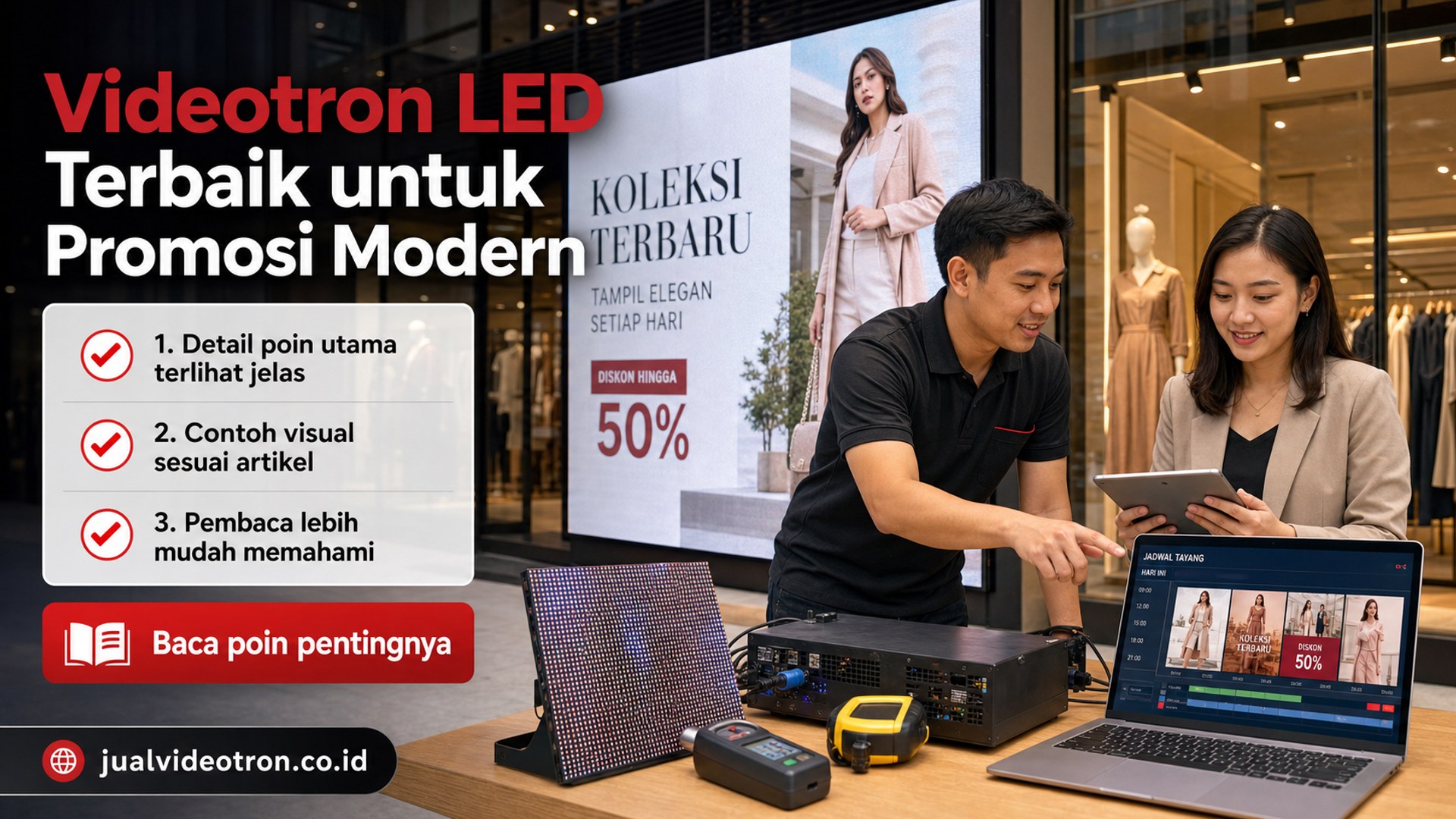 Ilustrasi Videotron LED Terbaik untuk Promosi Modern