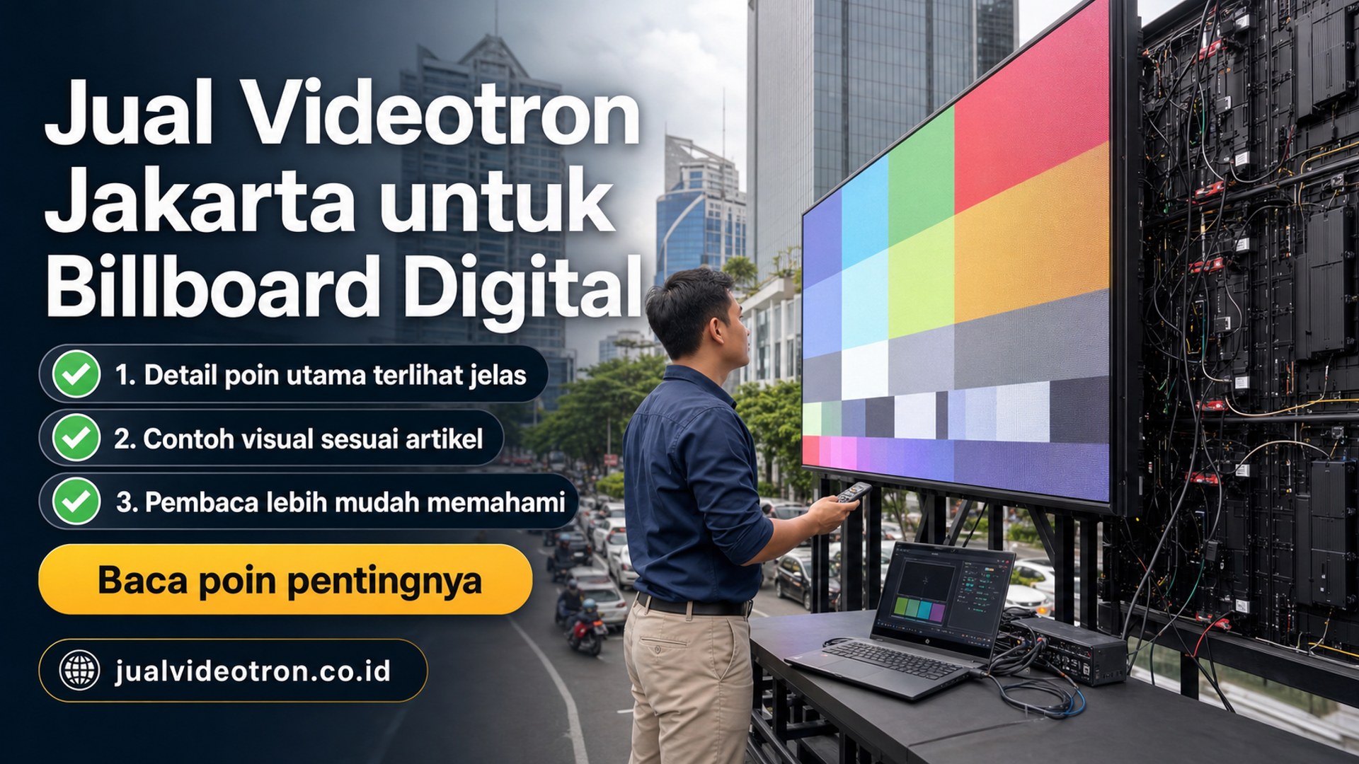 Ilustrasi Jual Videotron Jakarta untuk Billboard Digital