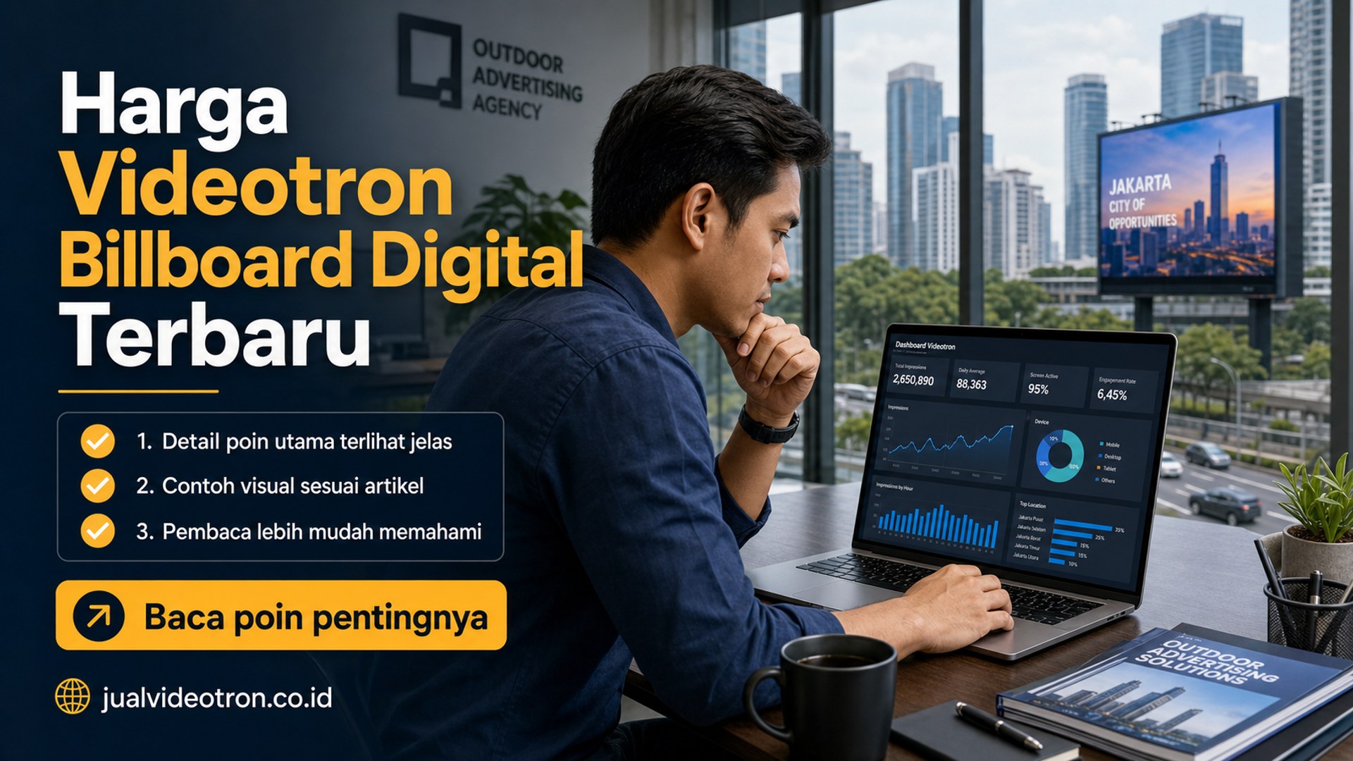 Ilustrasi Harga Videotron Billboard Digital Terbaru
