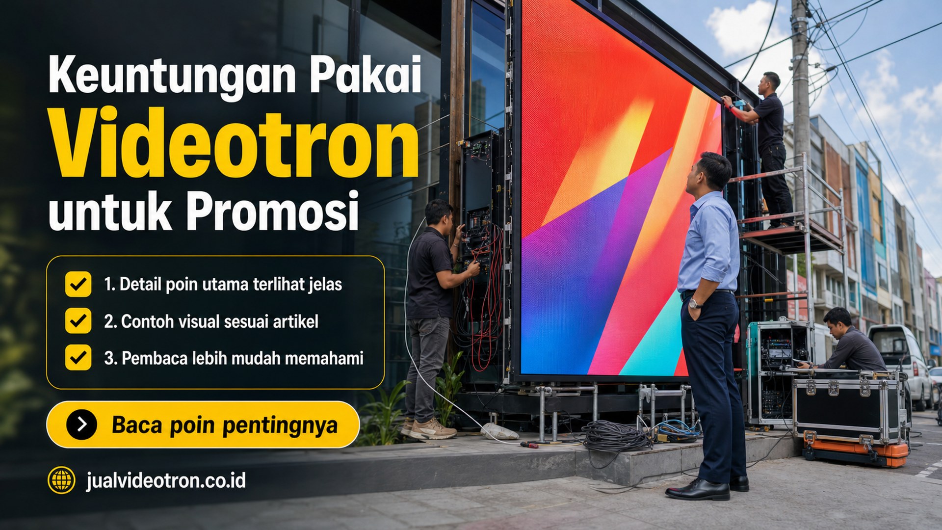 Ilustrasi Keuntungan Pakai Videotron untuk Promosi