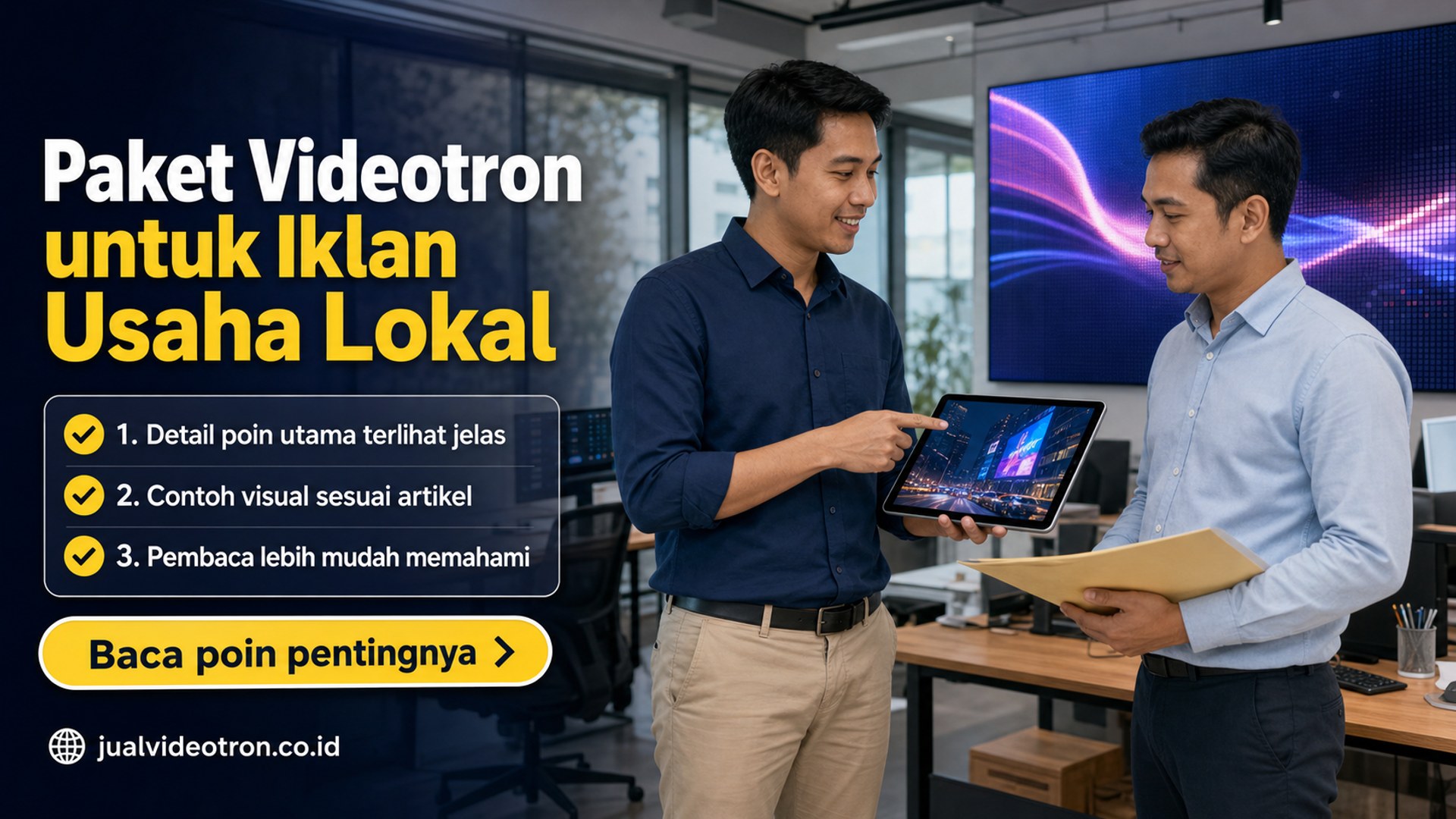 Ilustrasi Paket Videotron untuk Iklan Usaha Lokal