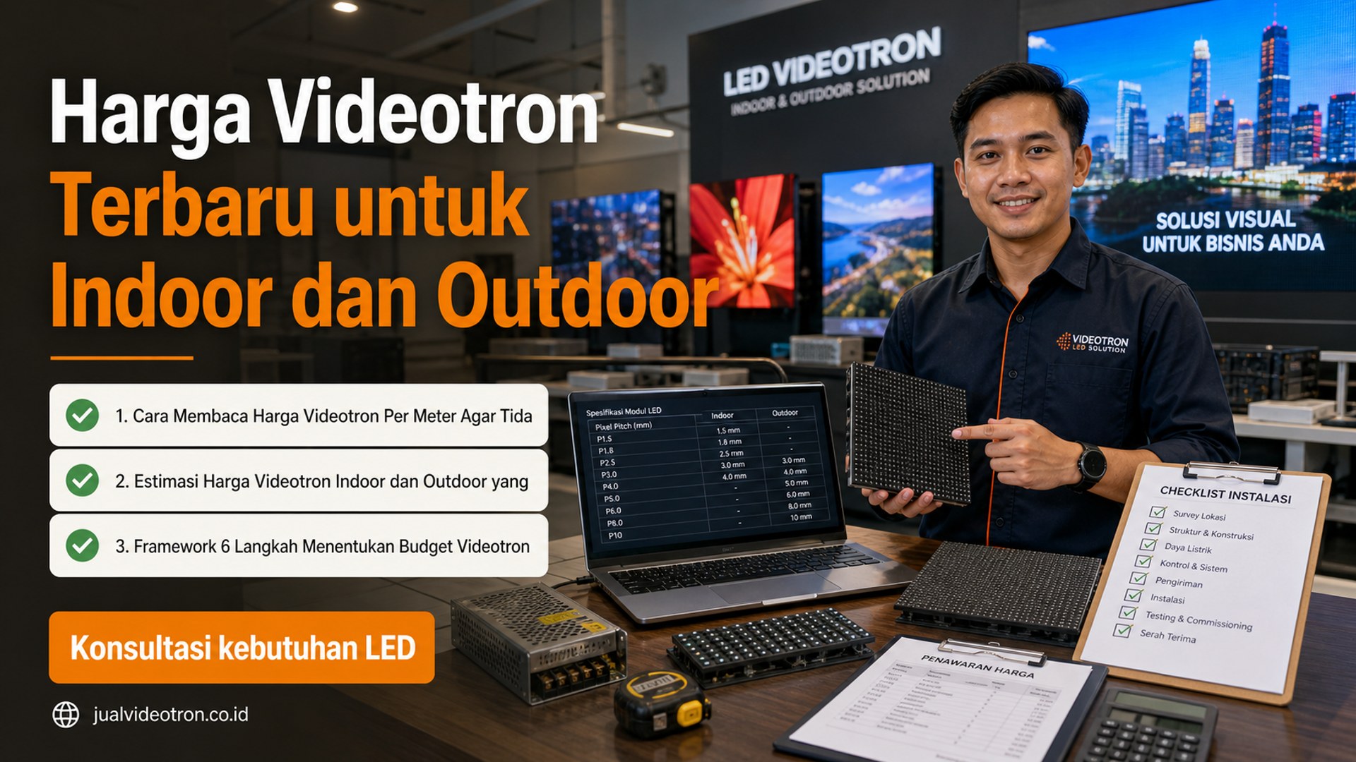 Harga Videotron Terbaru untuk Indoor dan Outdoor