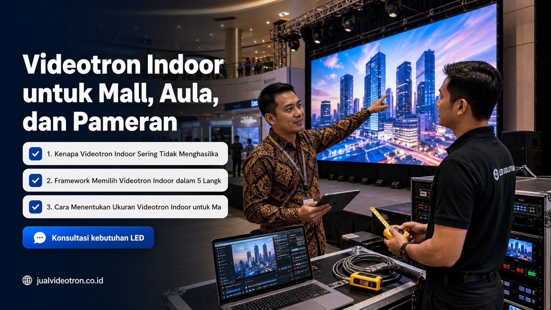 Videotron Indoor untuk Mall, Aula, dan Pameran