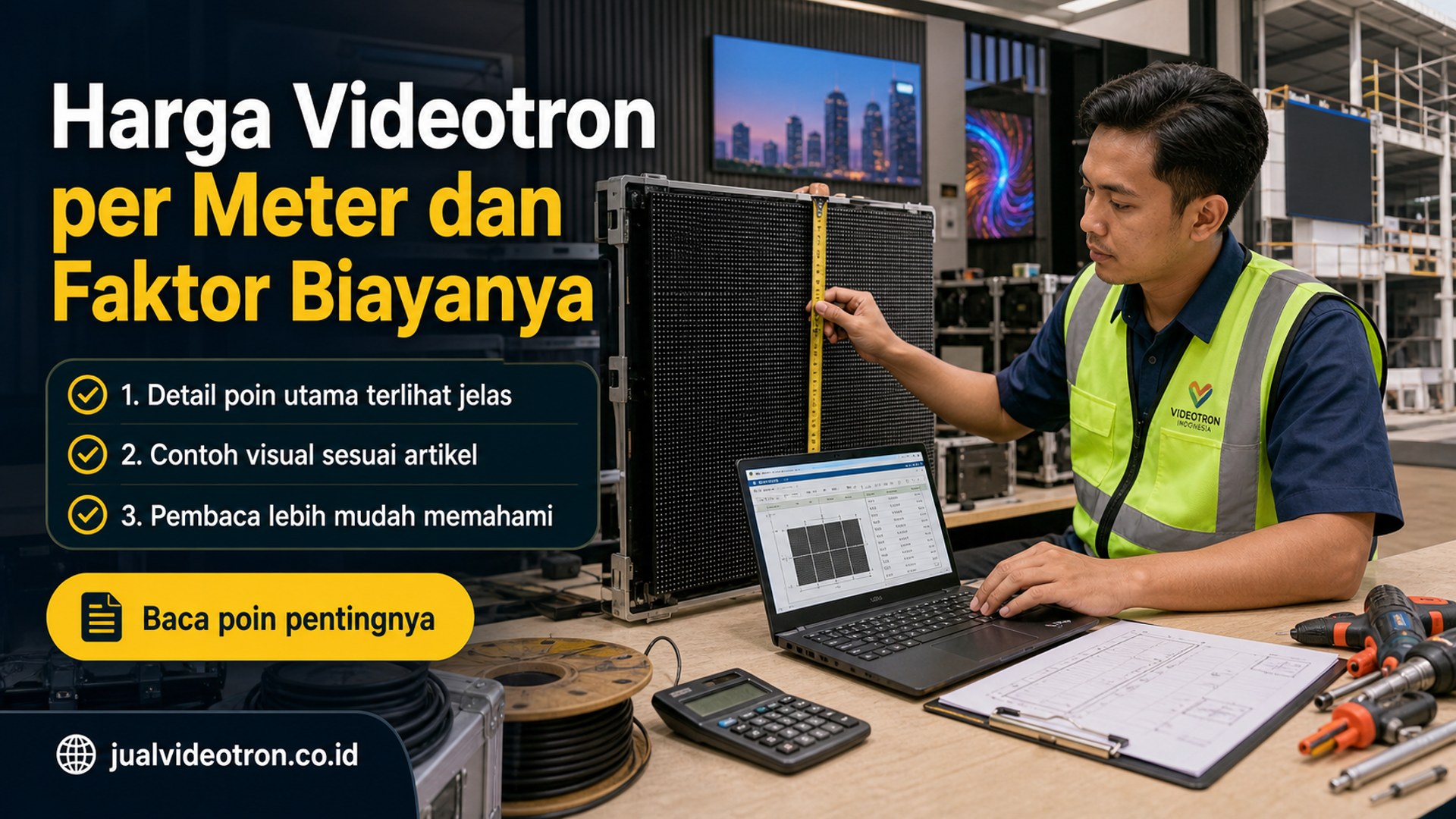 Ilustrasi Harga Videotron per Meter dan Faktor Biayanya