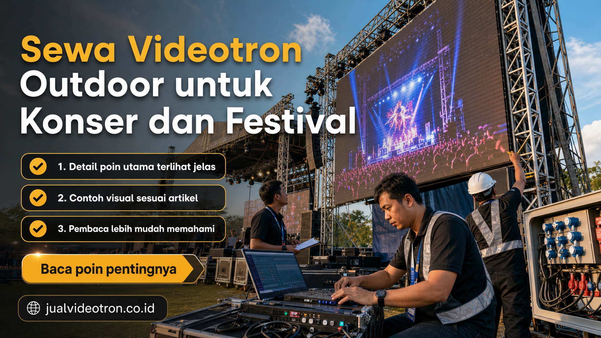 Ilustrasi Sewa Videotron Outdoor untuk Konser dan Festival