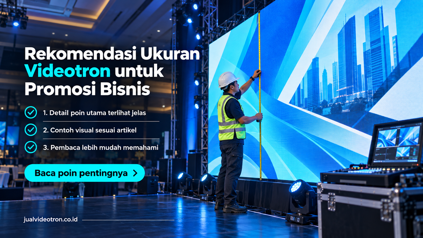 Ilustrasi Rekomendasi Ukuran Videotron untuk Promosi Bisnis