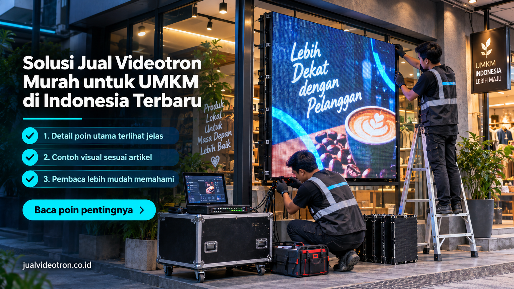 Ilustrasi Solusi Jual Videotron Murah untuk UMKM di Indonesia Terbaru