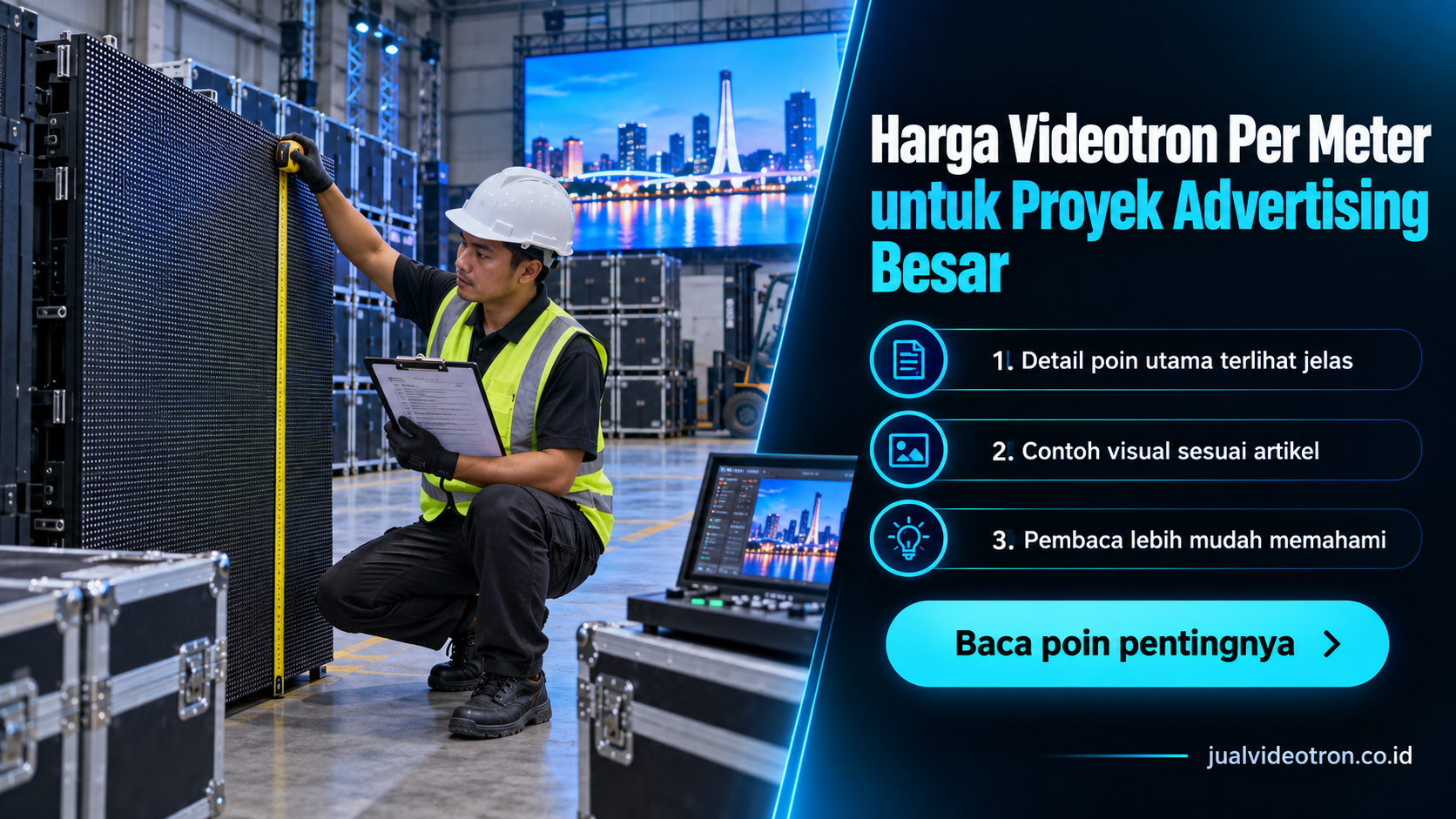 Ilustrasi Harga Videotron Per Meter untuk Proyek Advertising Besar