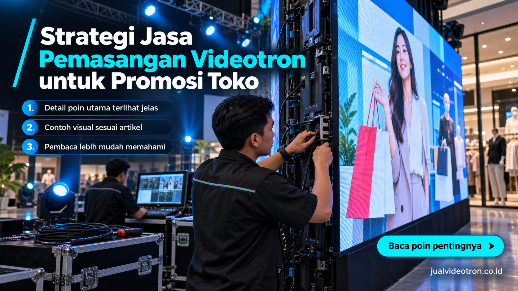 Ilustrasi Strategi Jasa Pemasangan Videotron untuk Promosi Toko