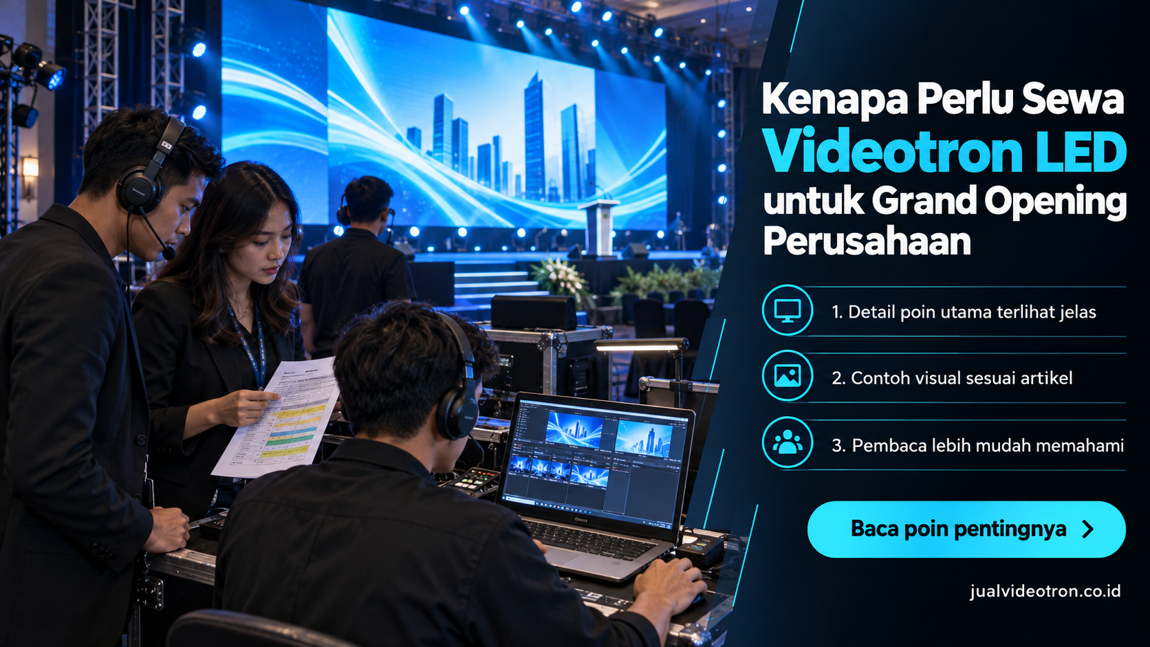 Ilustrasi Kenapa Perlu Sewa Videotron LED untuk Grand Opening Perusahaan