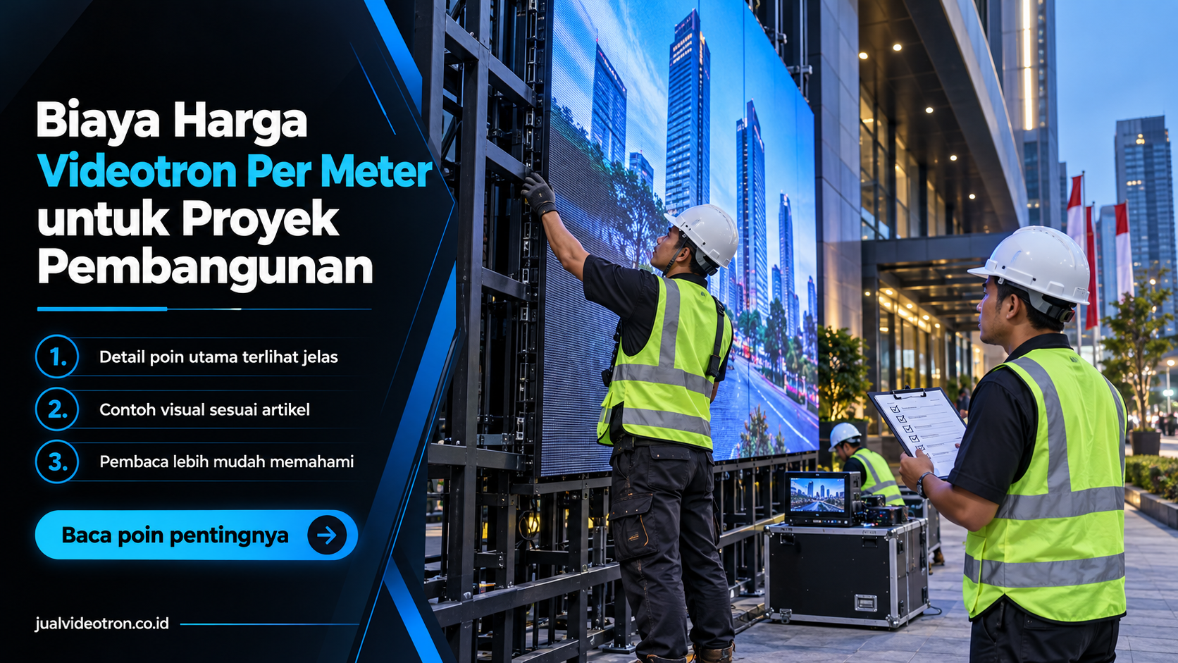 Ilustrasi Biaya Harga Videotron Per Meter untuk Proyek Pembangunan