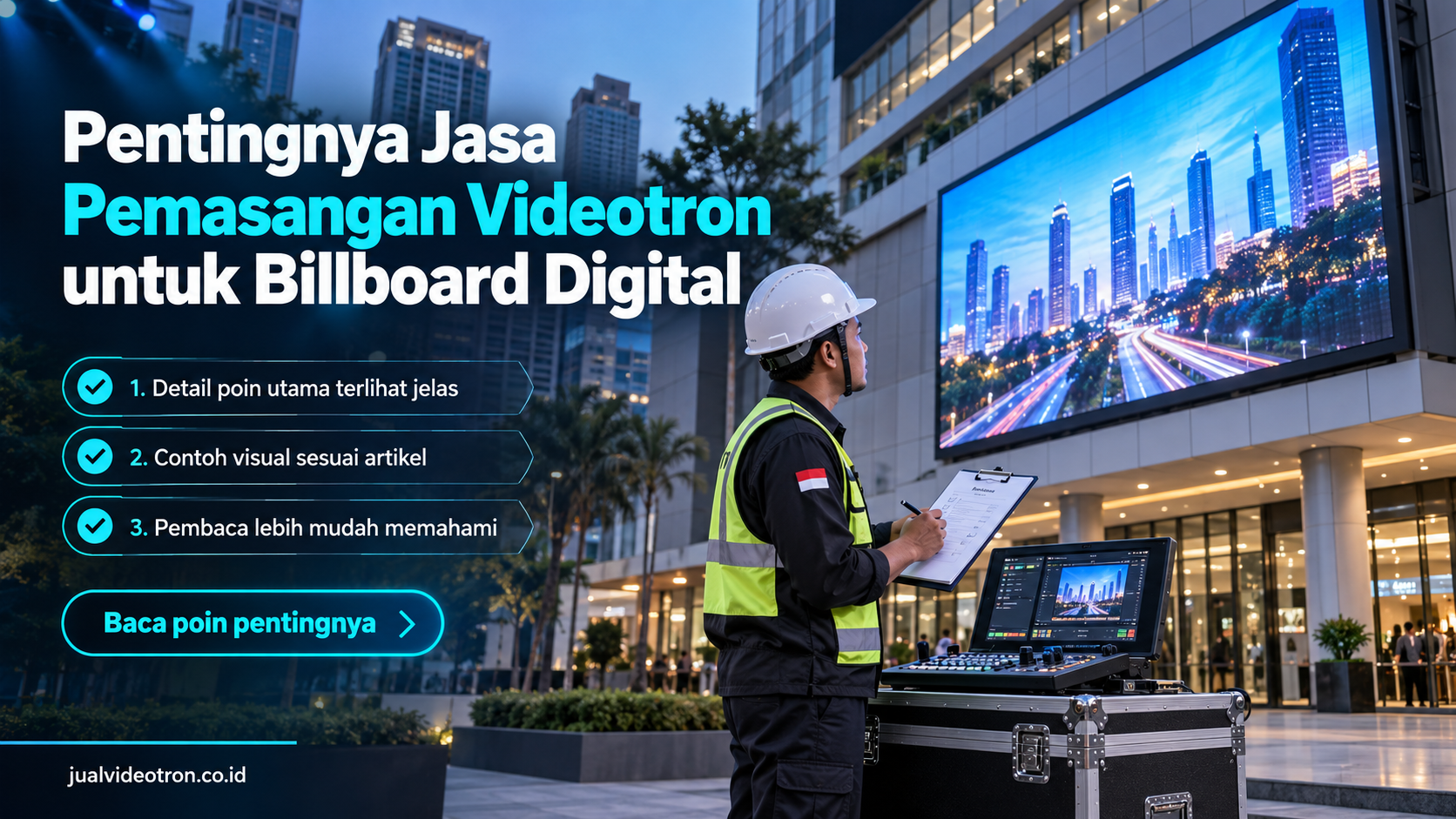Ilustrasi Pentingnya Jasa Pemasangan Videotron untuk Billboard Digital