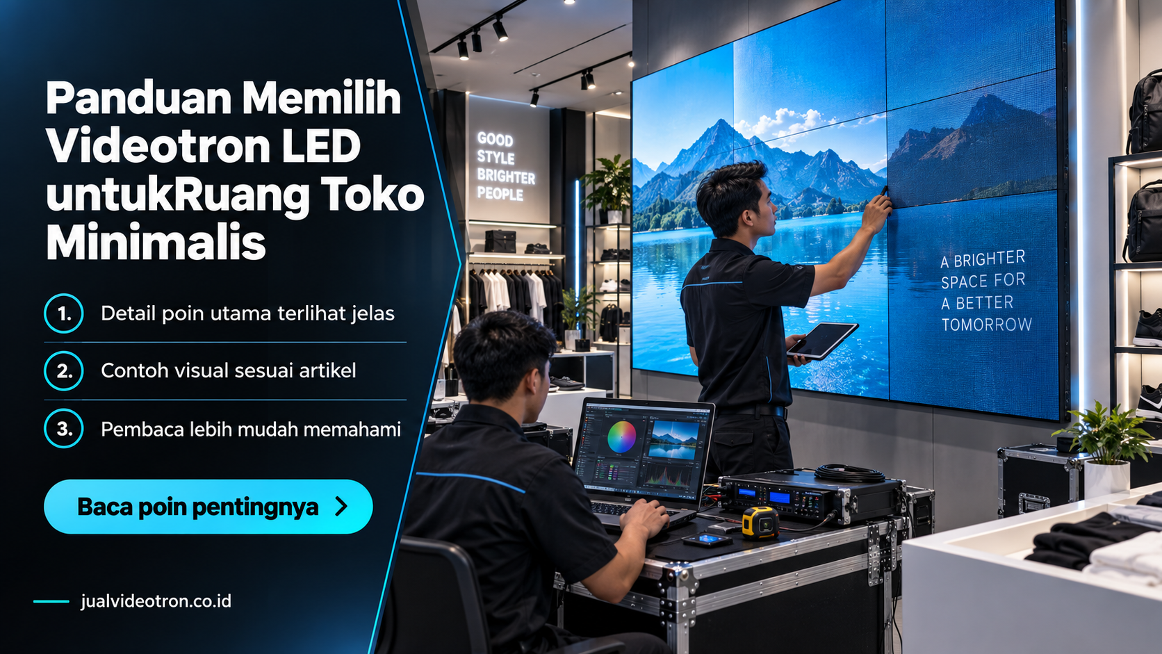 Ilustrasi Panduan Memilih Videotron LED untukRuang Toko Minimalis