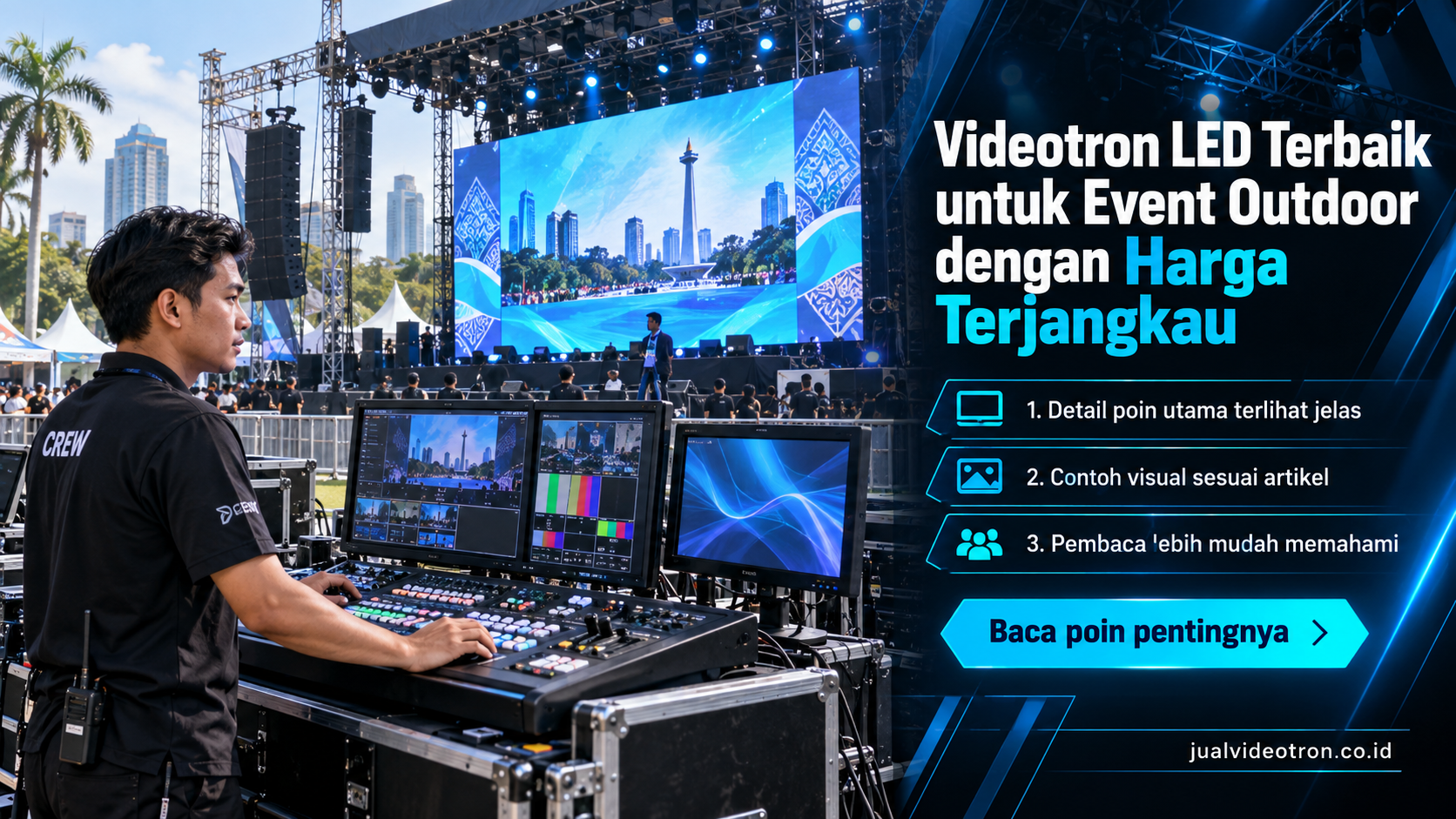 Ilustrasi Videotron LED Terbaik untuk Event Outdoor dengan Harga Terjangkau
