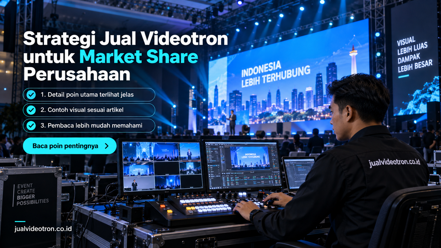 Ilustrasi Strategi Jual Videotron untuk Market Share Perusahaan