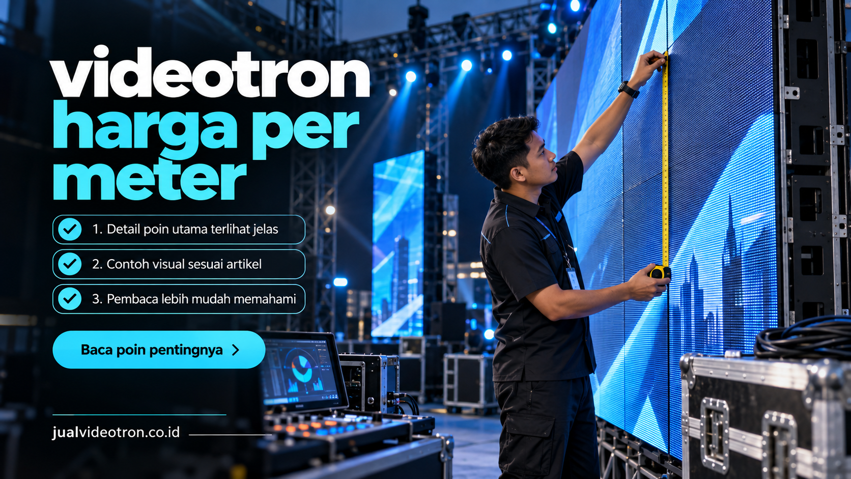 Ilustrasi videotron harga per meter