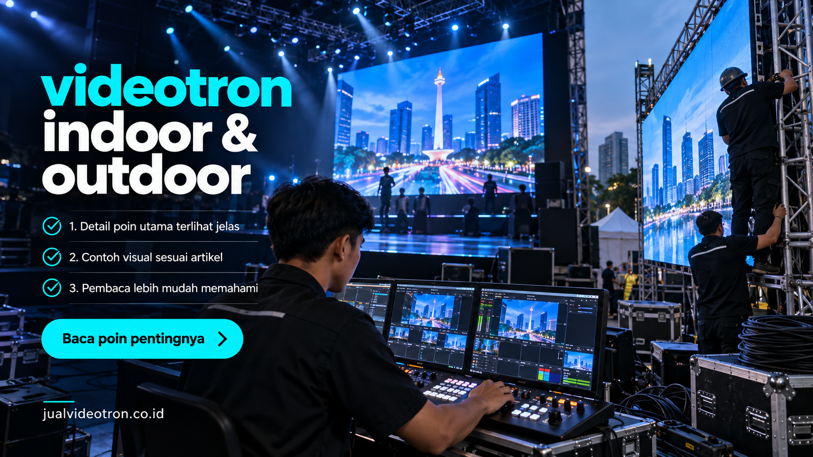 Ilustrasi videotron indoor & outdoor