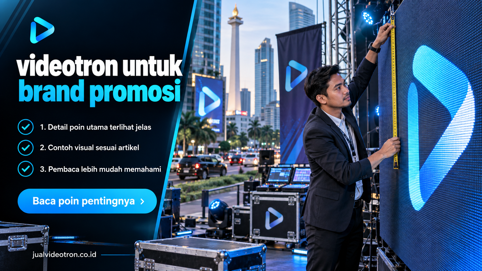 Ilustrasi videotron untuk brand promosi