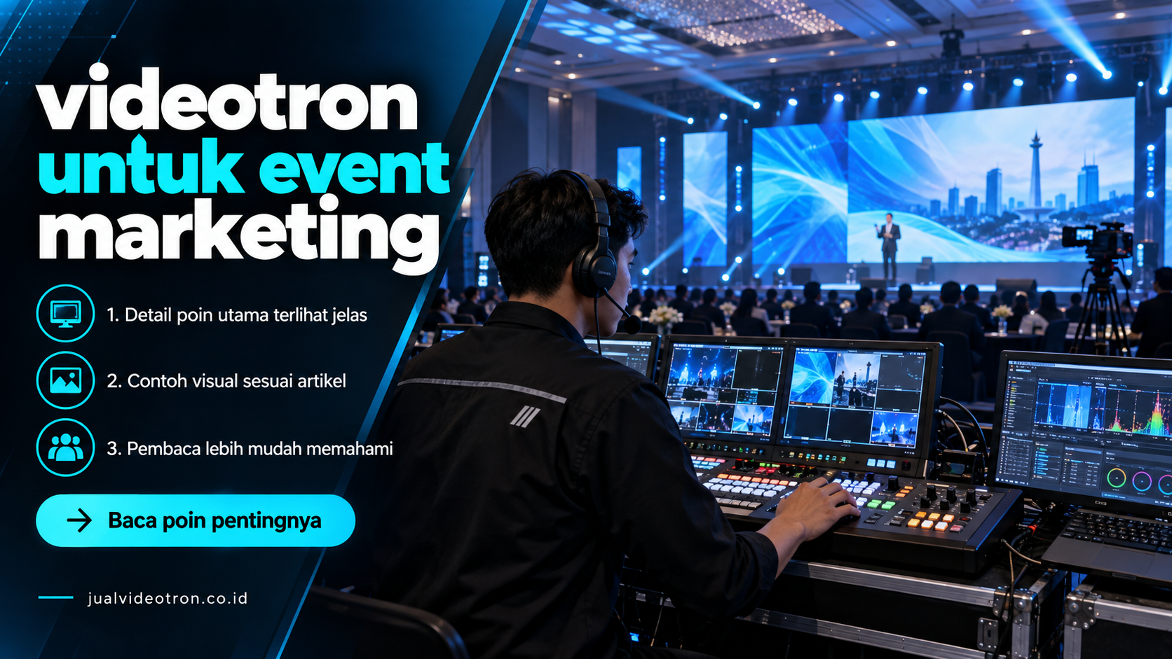 Ilustrasi videotron untuk event marketing
