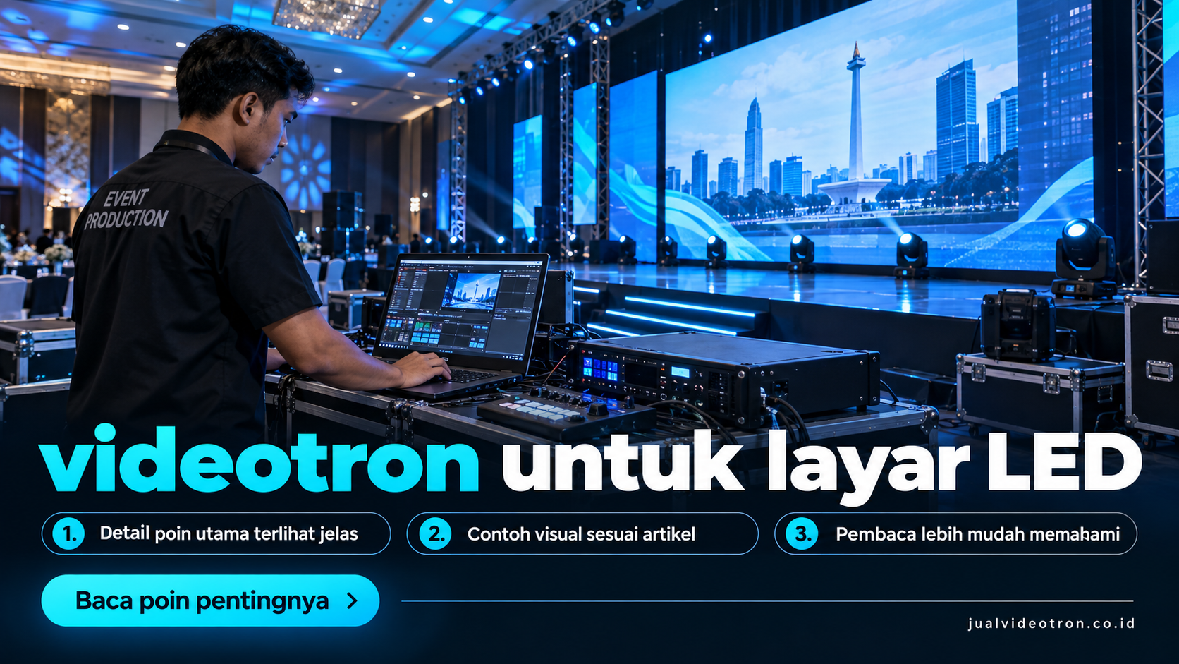 Ilustrasi videotron untuk layar LED