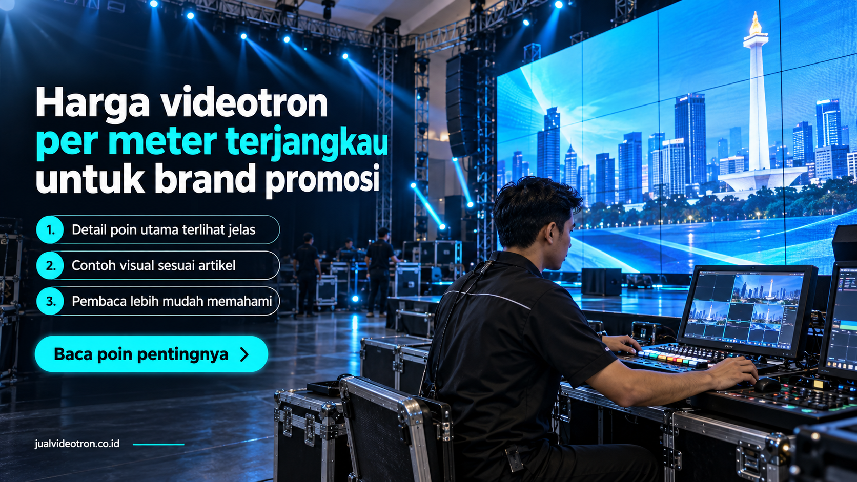 Ilustrasi Harga videotron per meter terjangkau untuk brand promosi