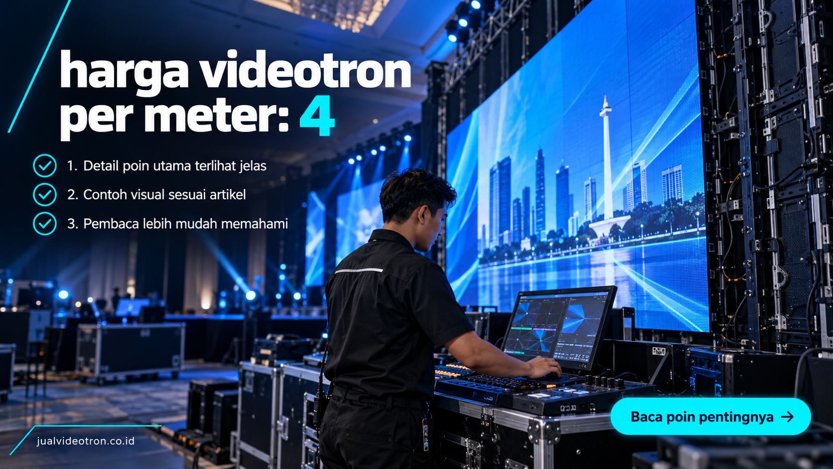 Ilustrasi harga videotron per meter: 4