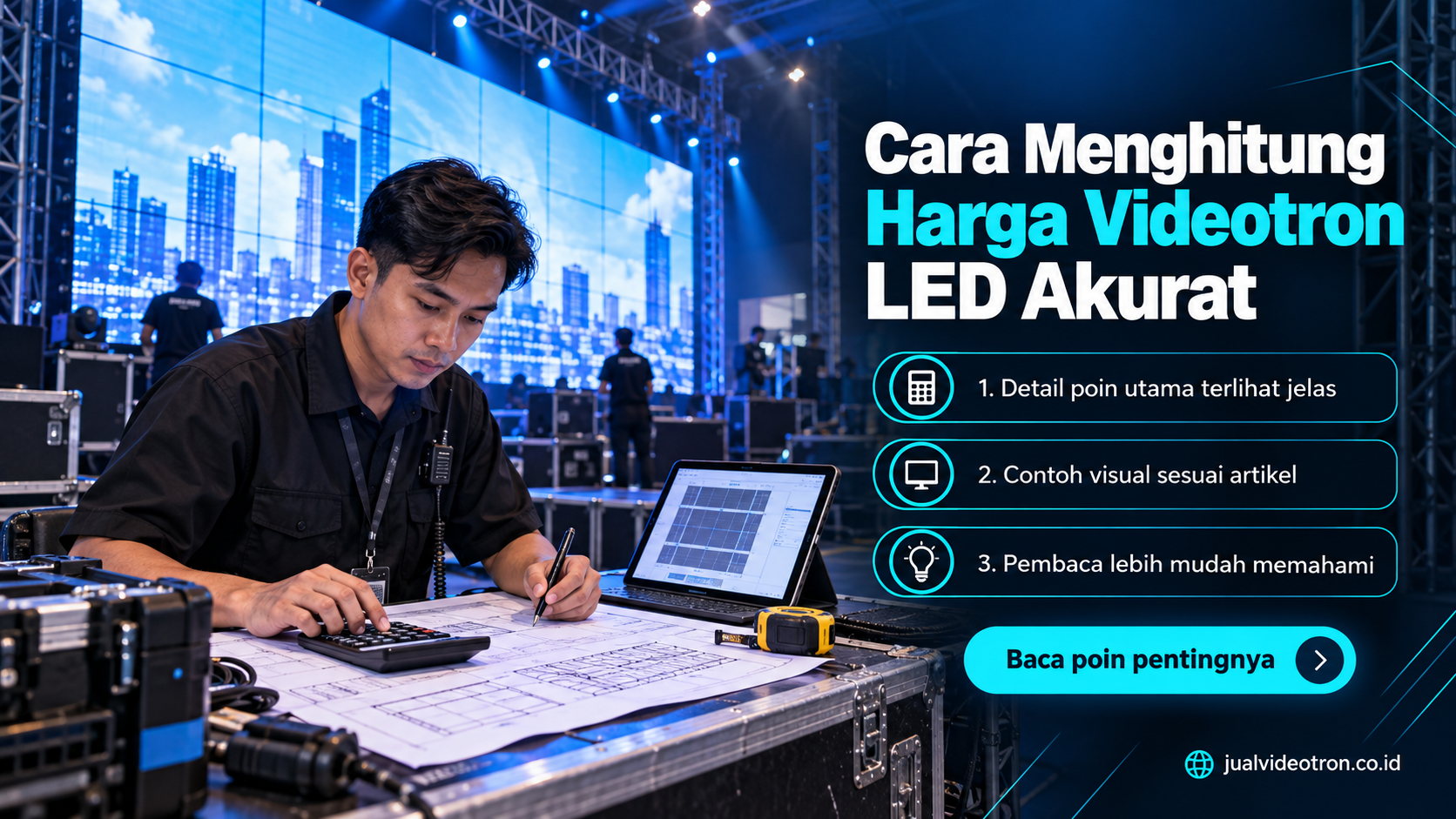Ilustrasi Cara Menghitung Harga Videotron LED Akurat