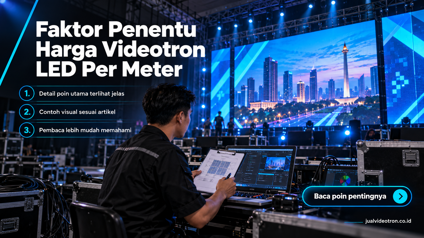 Ilustrasi Faktor Penentu Harga Videotron LED Per Meter