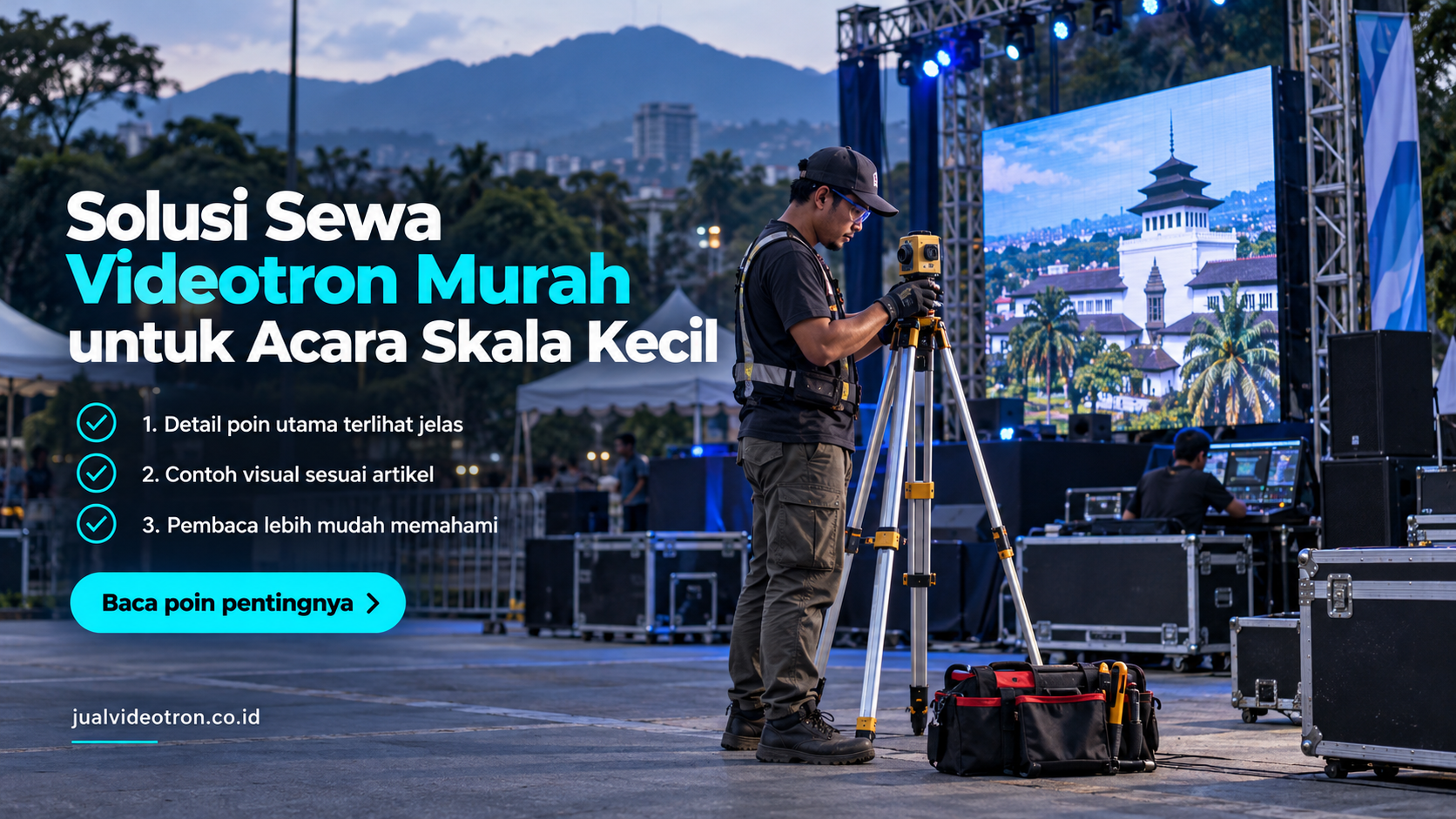Ilustrasi Solusi Sewa Videotron Murah untuk Acara Skala Kecil